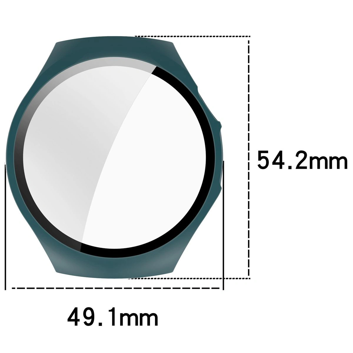 Wymiary etui Bizon Case Watch Adamo do Huawei Watch 5 46 mm